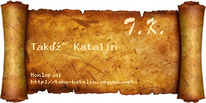 Takó Katalin névjegykártya