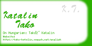 katalin tako business card